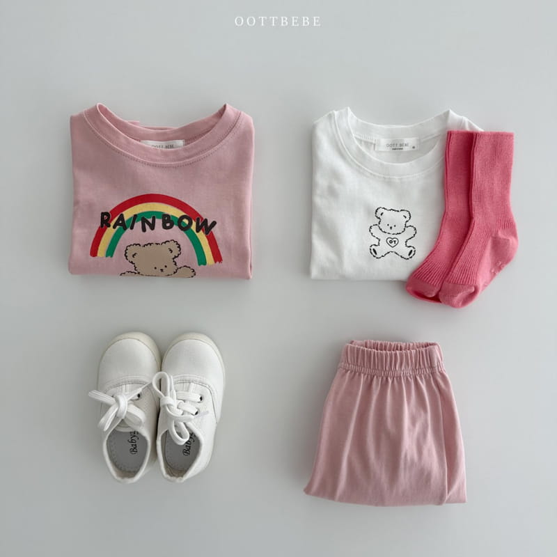 Oott Bebe - Korean Children Fashion - #minifashionista - Rainbow Top Bottom Set - 7