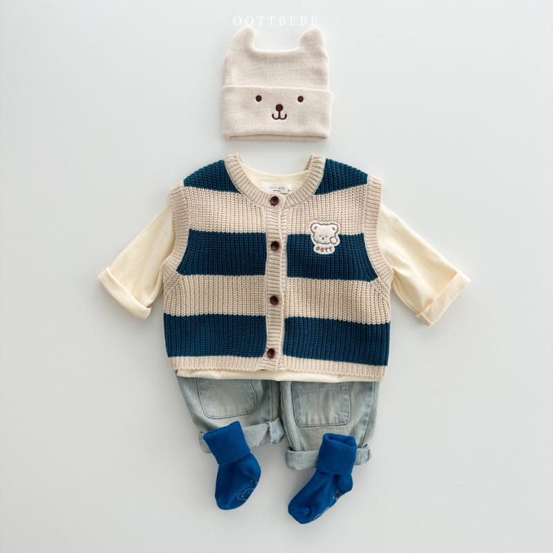 Oott Bebe - Korean Children Fashion - #toddlerclothing - Ring Ding Dong Knit Vest - 9