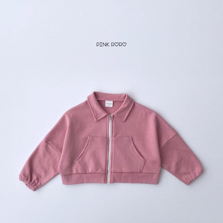 Pink Roro - Korean Children Fashion - #discoveringself - Coco Collar Short Zip-up - 2