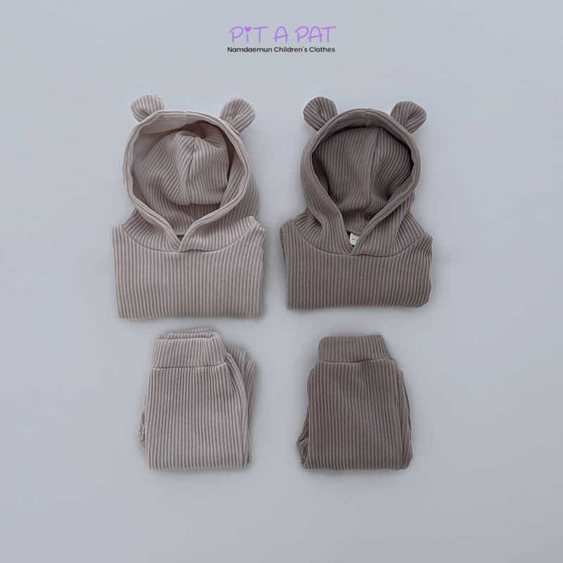 Pitapat - Korean Children Fashion - #childofig - Bear Hoody Top Bottom Set