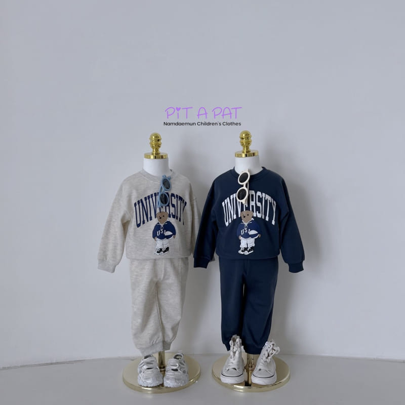 Pitapat - Korean Children Fashion - #Kfashion4kids - University Top Bottom Set - 4