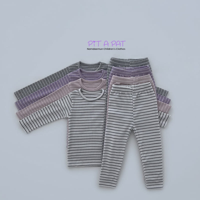 Pitapat - Korean Children Fashion - #todddlerfashion - Sticky Stripes Easywear - 4