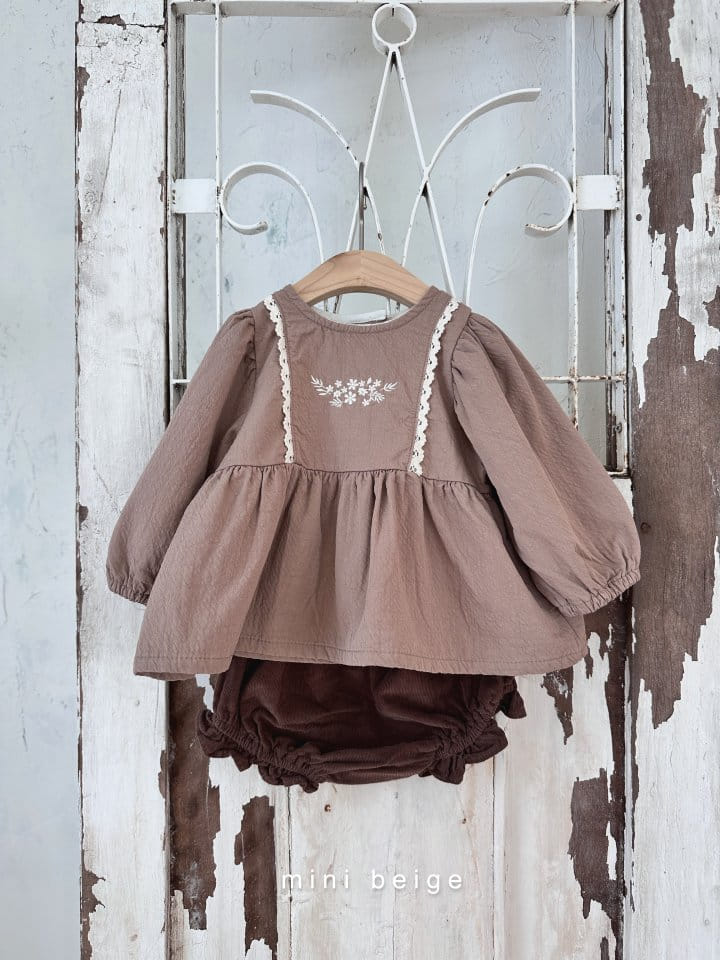 The Beige - Korean Baby Fashion - #babyboutique - Rib Frill Bloomer - 4