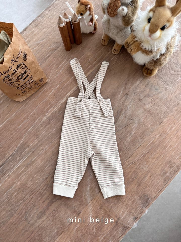 The Beige - Korean Baby Fashion - #babyboutique - Stripes Dungarees Pants