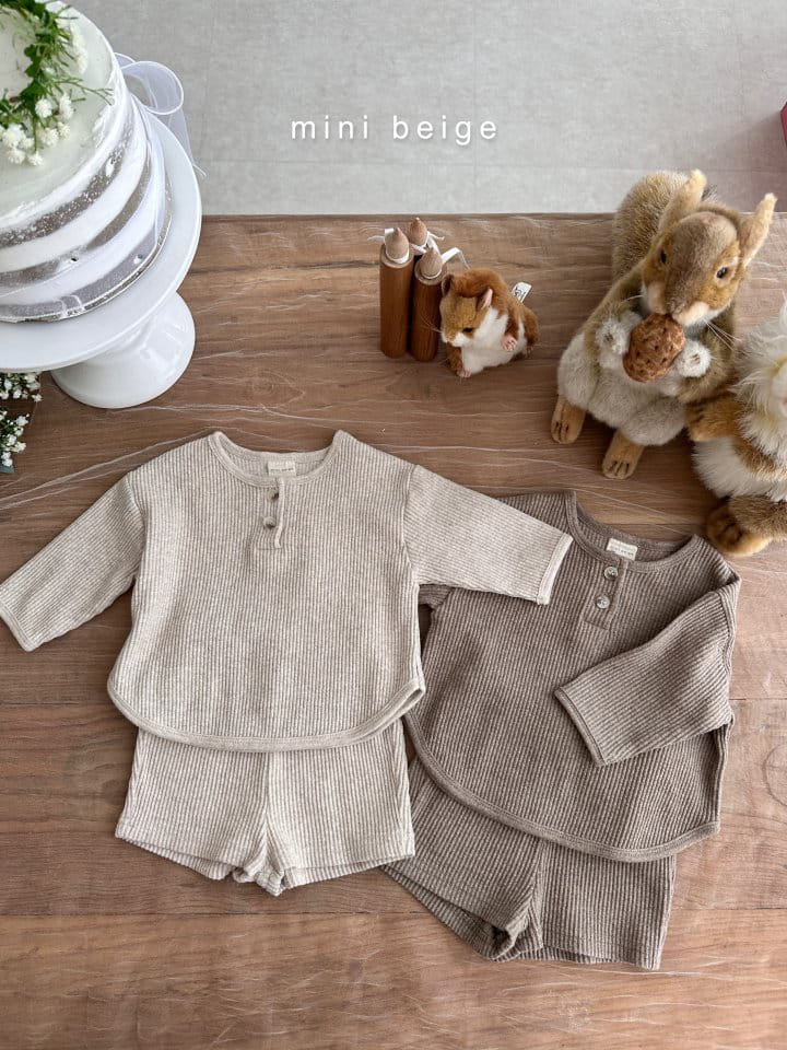 The Beige - Korean Baby Fashion - #babyclothing - Rib Shorts Set - 8