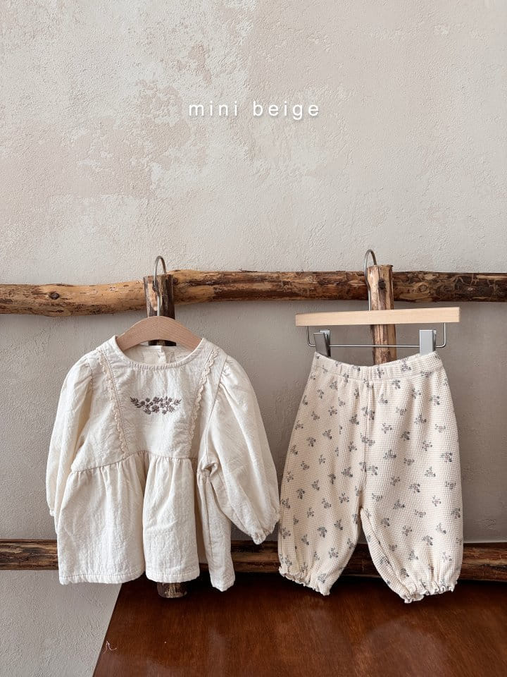 The Beige - Korean Baby Fashion - #babyfever - Embrodiery Lace Blouse - 10