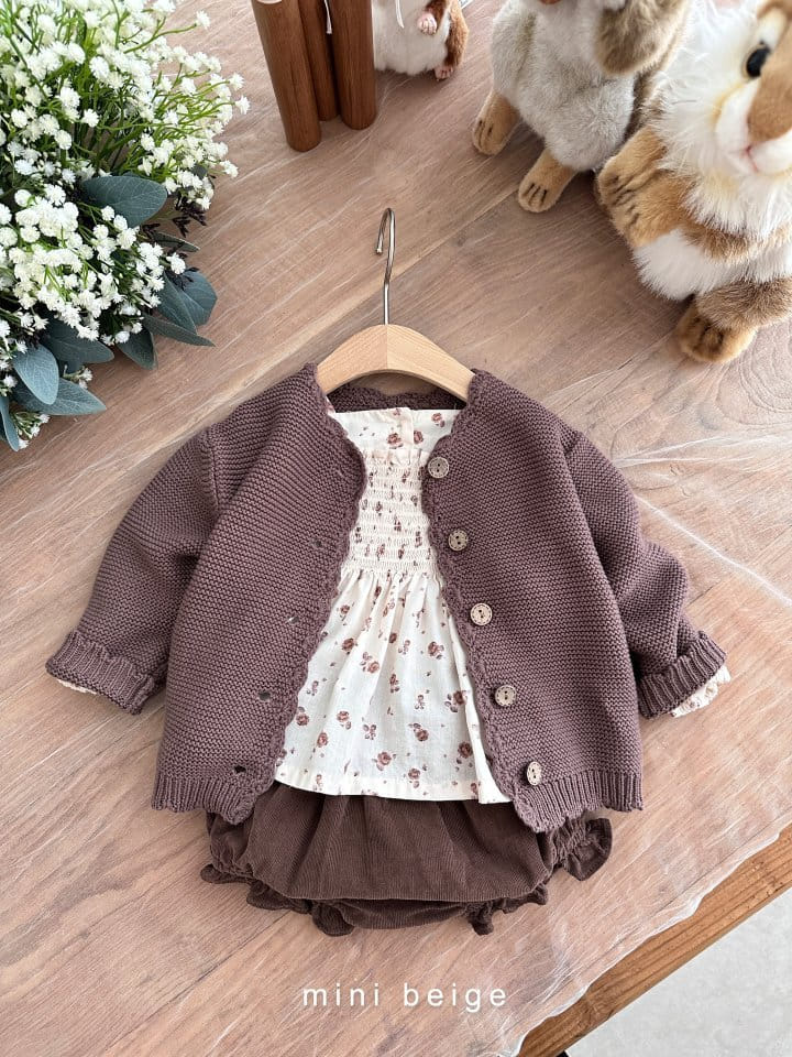 The Beige - Korean Baby Fashion - #babygirlfashion - Square Smocked Blouse - 10