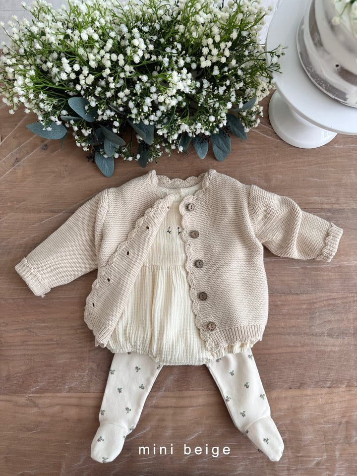 The Beige - Korean Baby Fashion - #babyoninstagram - Embrodiery Frill Bodysuit - 8