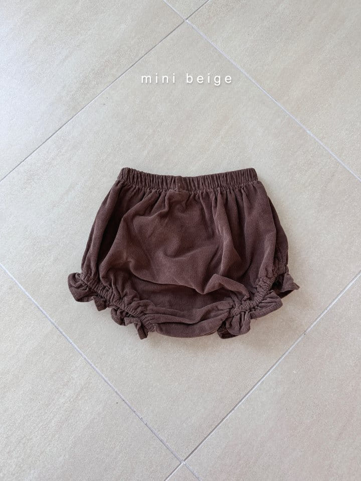 The Beige - Korean Baby Fashion - #onlinebabyboutique - Rib Frill Bloomer