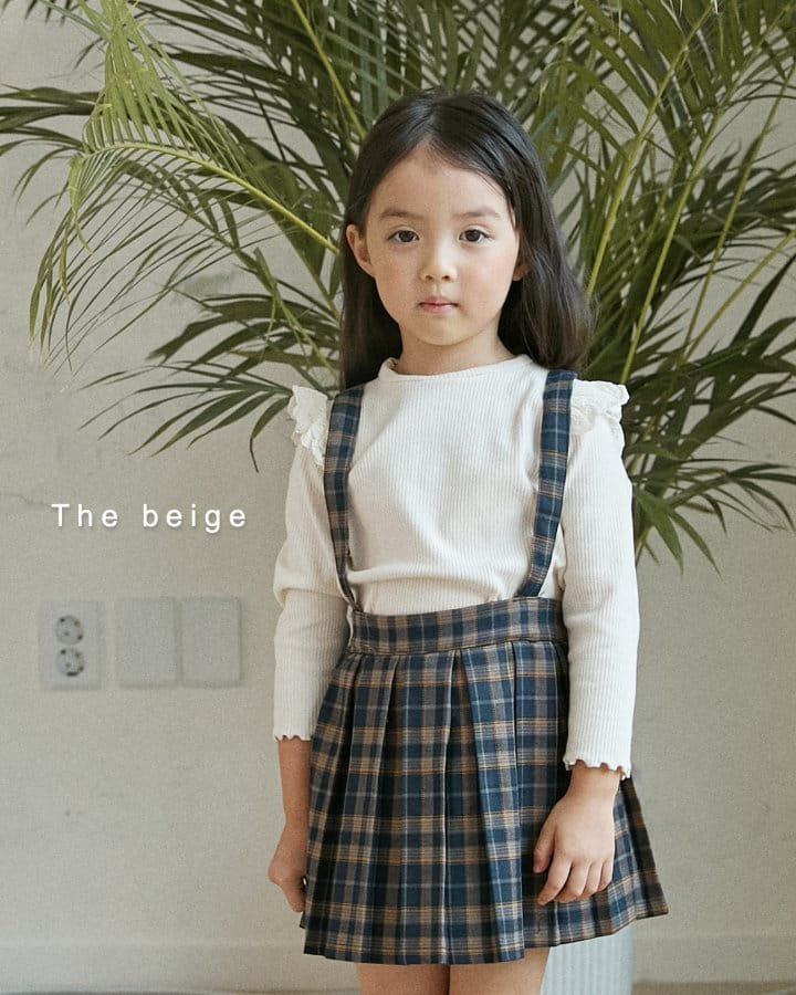 The Beige - Korean Children Fashion - #childofig - Check Wrinkle Skirt - 10