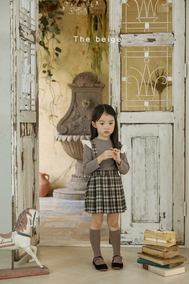 The Beige - Korean Children Fashion - #childrensboutique - Check Wrinkle Skirt - 11