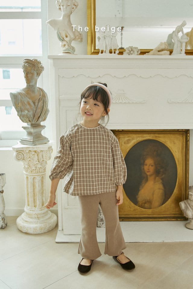 The Beige - Korean Children Fashion - #kidsshorts - Check Blouse - 12