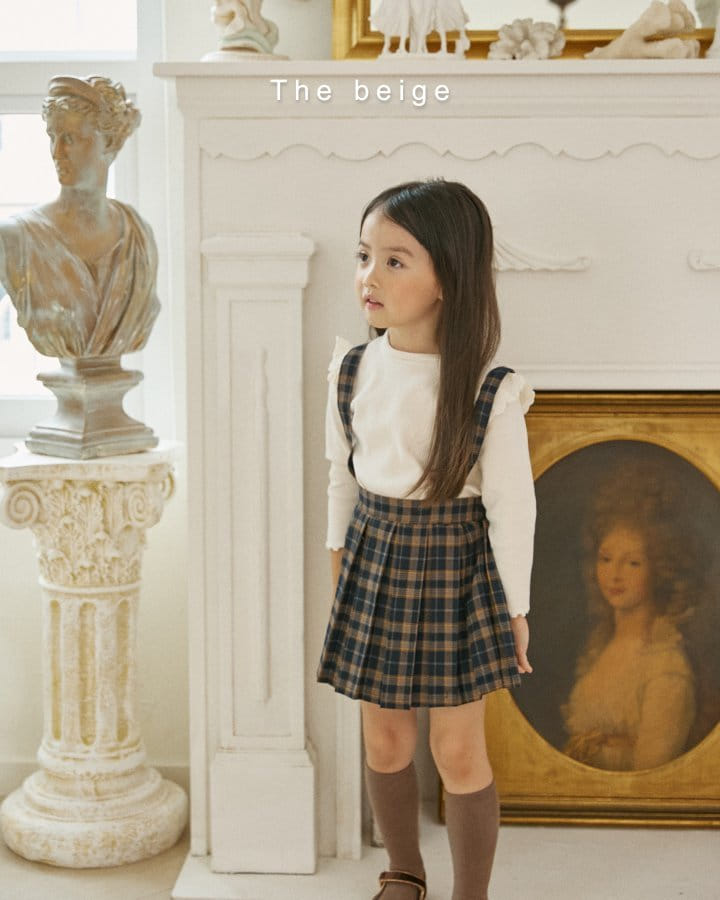 The Beige - Korean Children Fashion - #littlefashionista - Check Wrinkle Skirt - 4