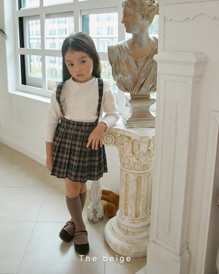 The Beige - Korean Children Fashion - #prettylittlegirls - Check Wrinkle Skirt - 6