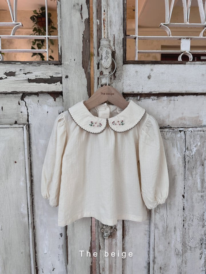 The Beige - Korean Children Fashion - #prettylittlegirls - Embroidery Blouse