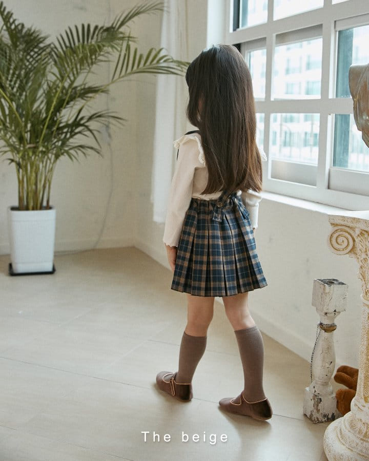 The Beige - Korean Children Fashion - #stylishchildhood - Check Wrinkle Skirt - 9