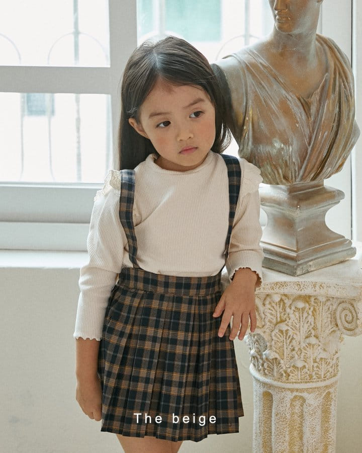 The Beige - Korean Children Fashion - #todddlerfashion - Check Wrinkle Skirt - 7