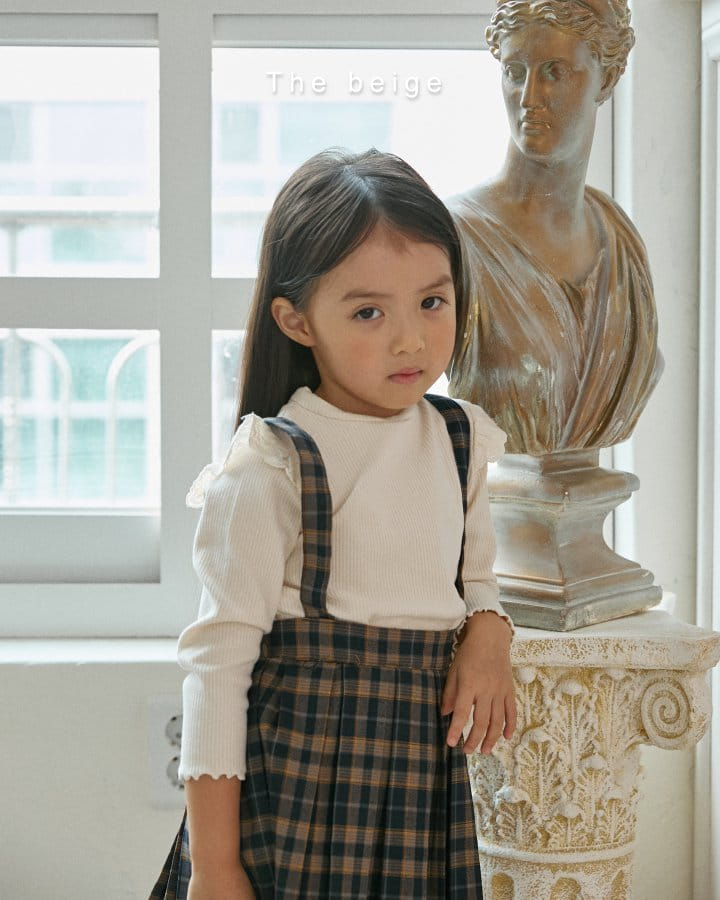 The Beige - Korean Children Fashion - #toddlerclothing - Check Wrinkle Skirt - 8