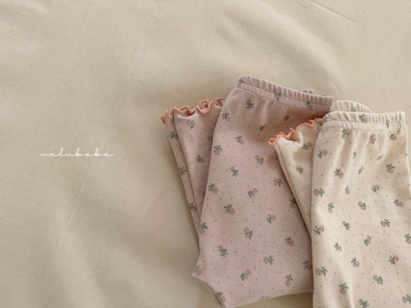 Valu Bebe - Korean Baby Fashion - #babyboutiqueclothing - Flower Terry Leggings - 10