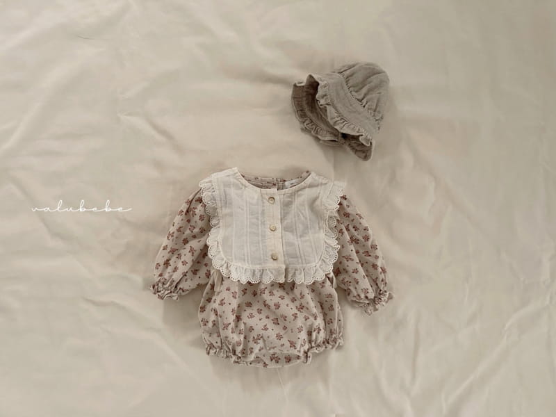 Valu Bebe - Korean Baby Fashion - #babylifestyle - Flower Rib Frill Bodysuit - 2