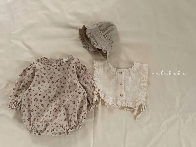 Valu Bebe - Korean Baby Fashion - #babyoninstagram - Flower Rib Frill Bodysuit - 3