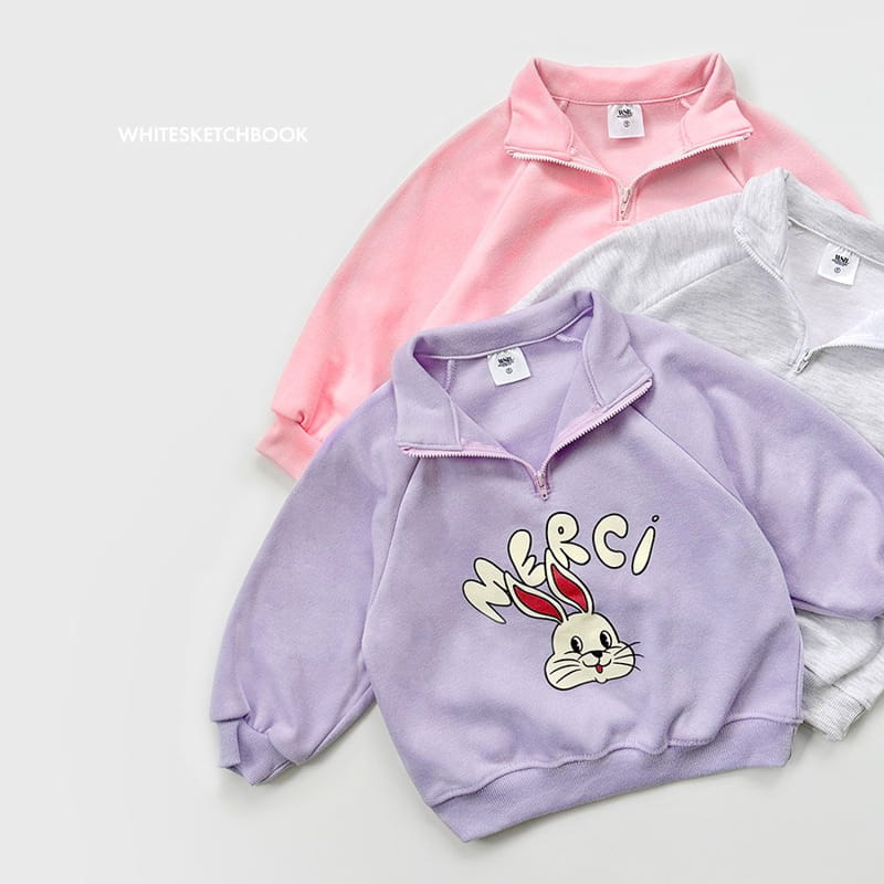 Whitesketchbook - Korean Children Fashion - #designkidswear - Rabbit Half Zip-up Set - 2