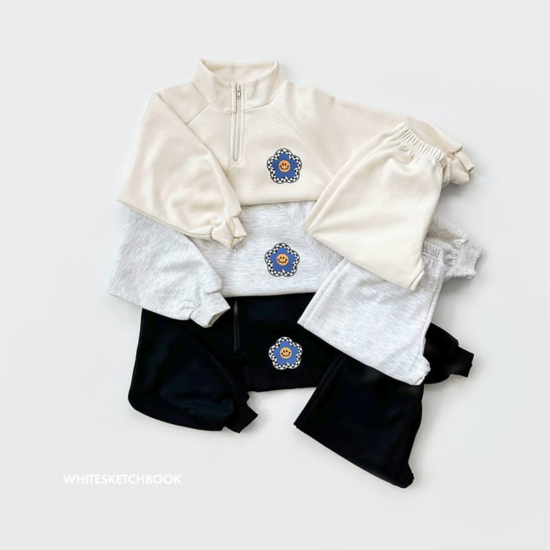 Whitesketchbook - Korean Children Fashion - #designkidswear - Check Half Zip-up Set - 4