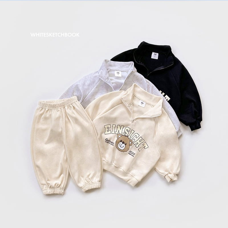 Whitesketchbook - Korean Children Fashion - #discoveringself - Teddy Zip-up Set - 2