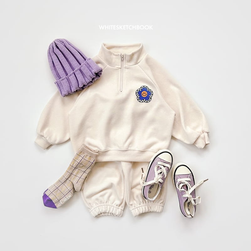 Whitesketchbook - Korean Children Fashion - #fashionkids - Check Half Zip-up Set - 5