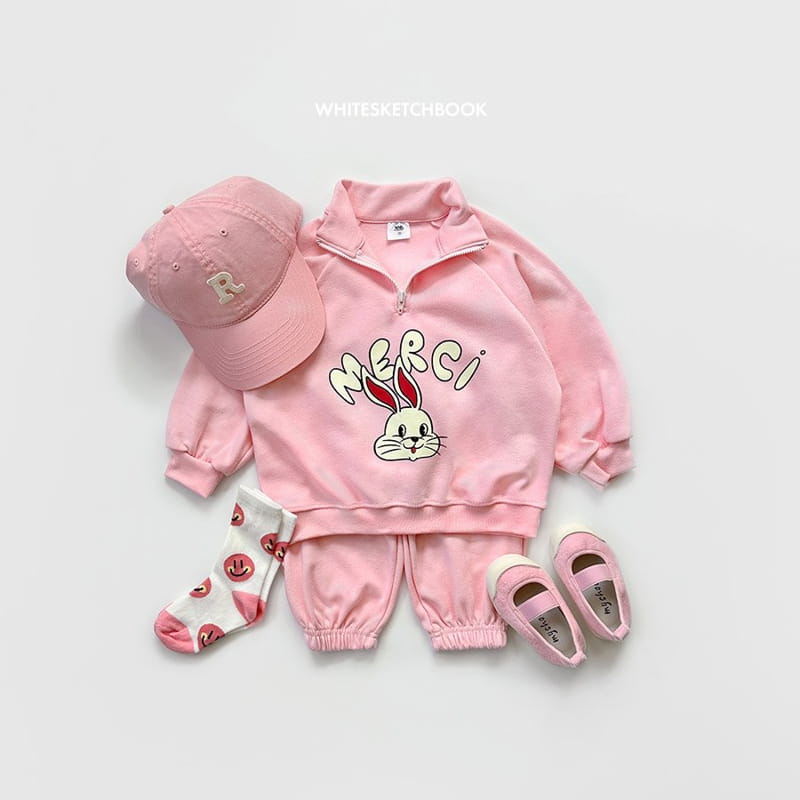 Whitesketchbook - Korean Children Fashion - #discoveringself - Rabbit Half Zip-up Set - 4