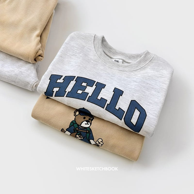 Whitesketchbook - Korean Children Fashion - #fashionkids - Hello Sweatshirt Set