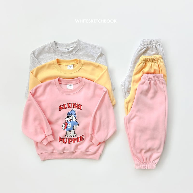 Whitesketchbook - Korean Children Fashion - #kidsshorts - Slush Sweatshirt Set - 3