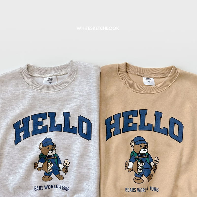 Whitesketchbook - Korean Children Fashion - #kidsstore - Hello Sweatshirt Set - 3