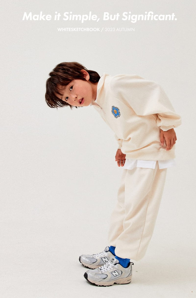 Whitesketchbook - Korean Children Fashion - #kidzfashiontrend - Check Half Zip-up Set - 8