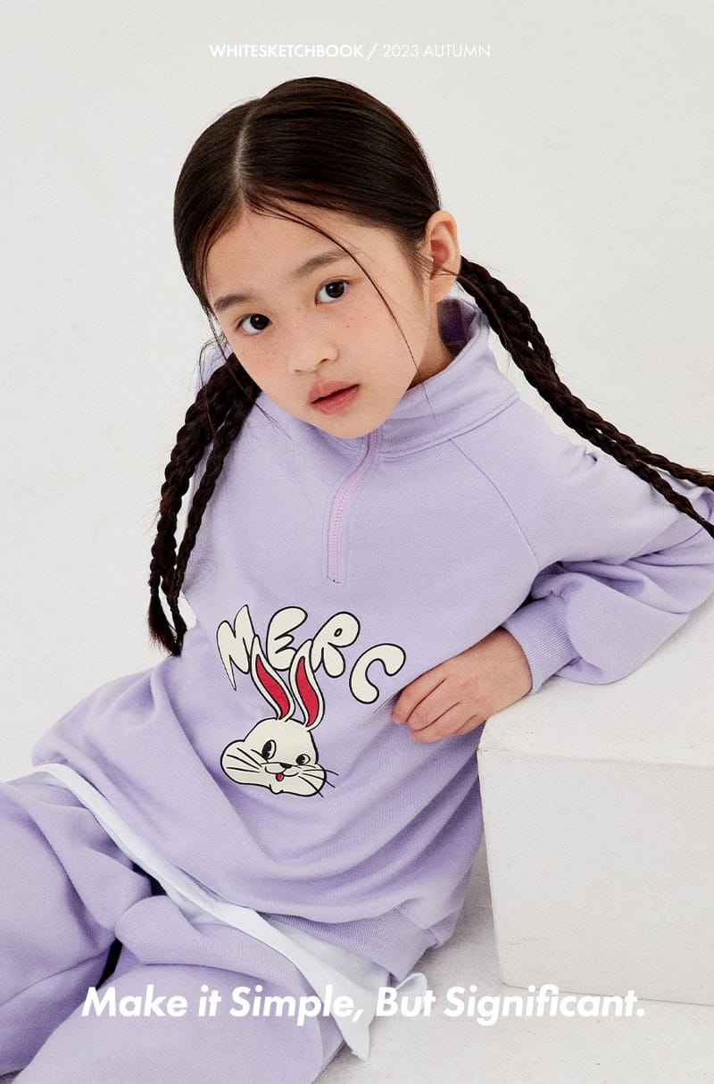 Whitesketchbook - Korean Children Fashion - #kidzfashiontrend - Rabbit Half Zip-up Set - 7