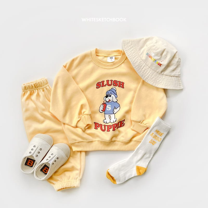 Whitesketchbook - Korean Children Fashion - #kidzfashiontrend - Slush Sweatshirt Set - 5