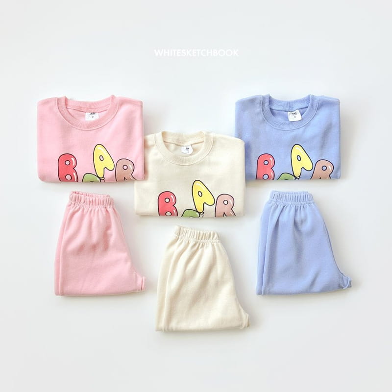 Whitesketchbook - Korean Children Fashion - #littlefashionista - Bear Sweatshirt Set - 2