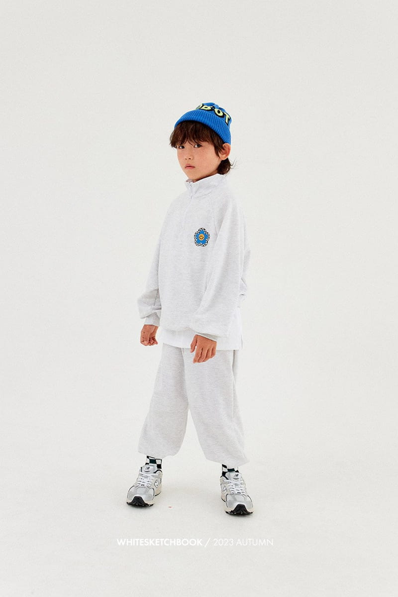 Whitesketchbook - Korean Children Fashion - #littlefashionista - Check Half Zip-up Set - 10