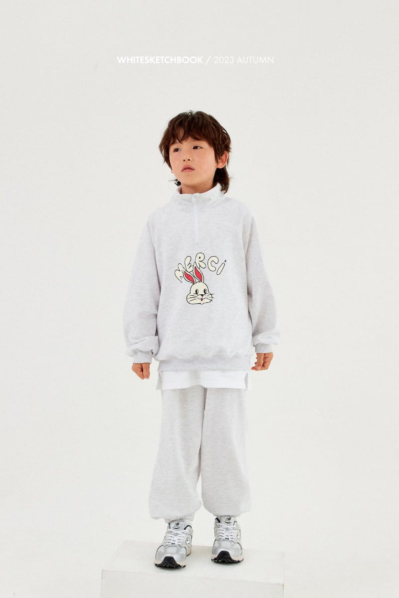 Whitesketchbook - Korean Children Fashion - #littlefashionista - Rabbit Half Zip-up Set - 9