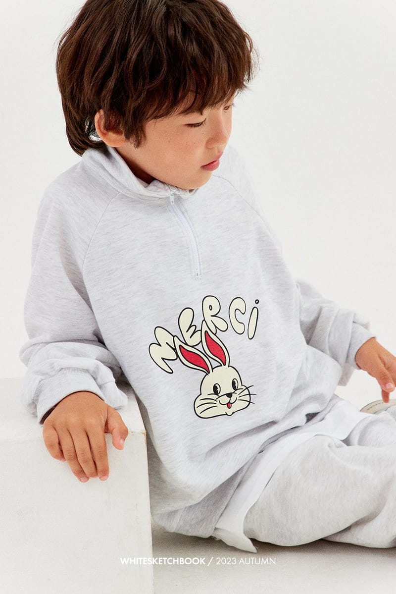 Whitesketchbook - Korean Children Fashion - #magicofchildhood - Rabbit Half Zip-up Set - 10