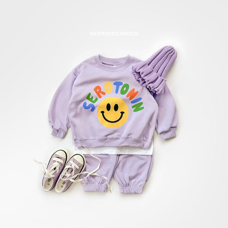 Whitesketchbook - Korean Children Fashion - #littlefashionista - Smile Sweatshirt Set - 4