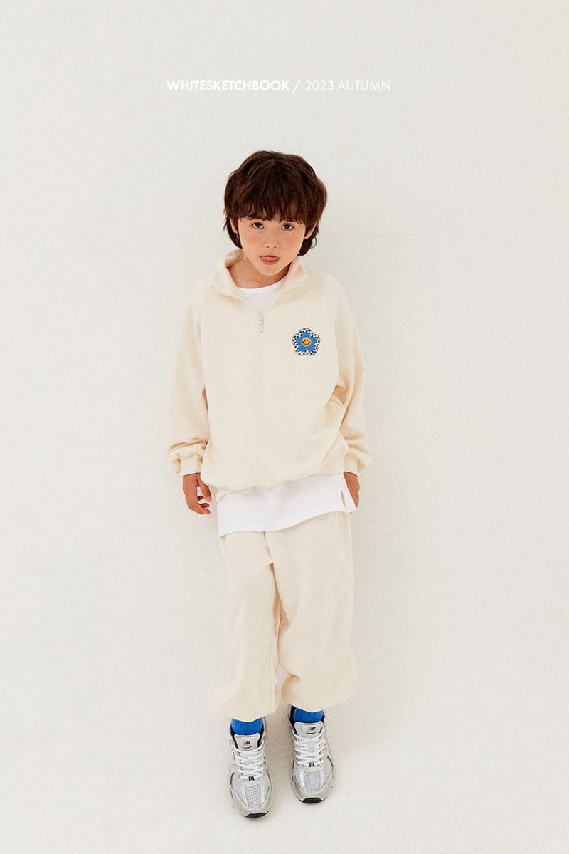 Whitesketchbook - Korean Children Fashion - #minifashionista - Check Half Zip-up Set - 12