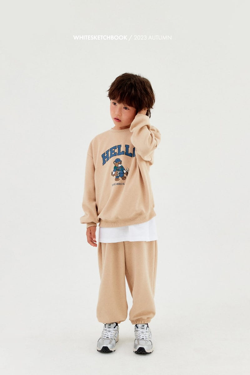 Whitesketchbook - Korean Children Fashion - #minifashionista - Hello Sweatshirt Set - 8