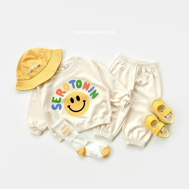 Whitesketchbook - Korean Children Fashion - #minifashionista - Smile Sweatshirt Set - 5