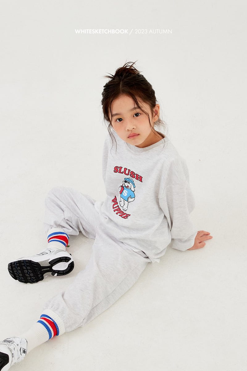 Whitesketchbook - Korean Children Fashion - #prettylittlegirls - Slush Sweatshirt Set - 10