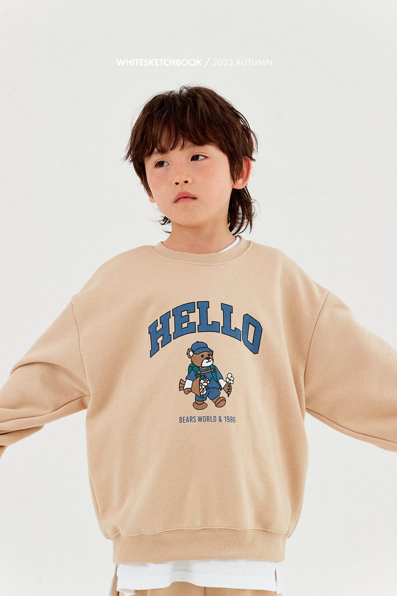 Whitesketchbook - Korean Children Fashion - #prettylittlegirls - Hello Sweatshirt Set - 9