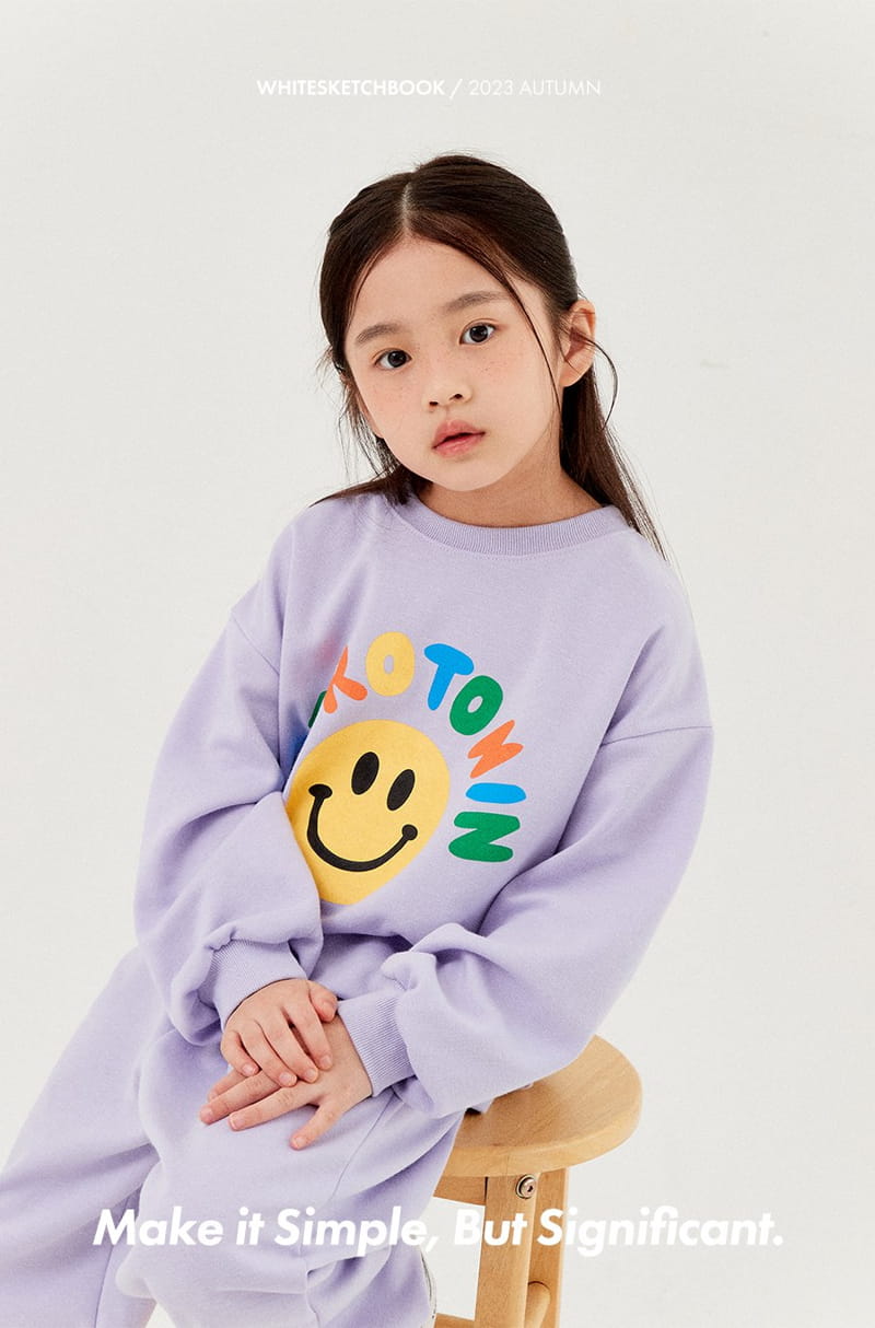 Whitesketchbook - Korean Children Fashion - #prettylittlegirls - Smile Sweatshirt Set - 6