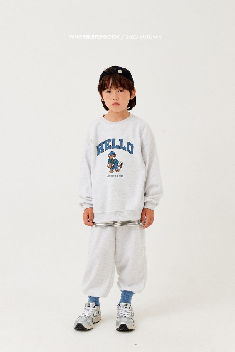 Whitesketchbook - Korean Children Fashion - #stylishchildhood - Hello Sweatshirt Set - 12