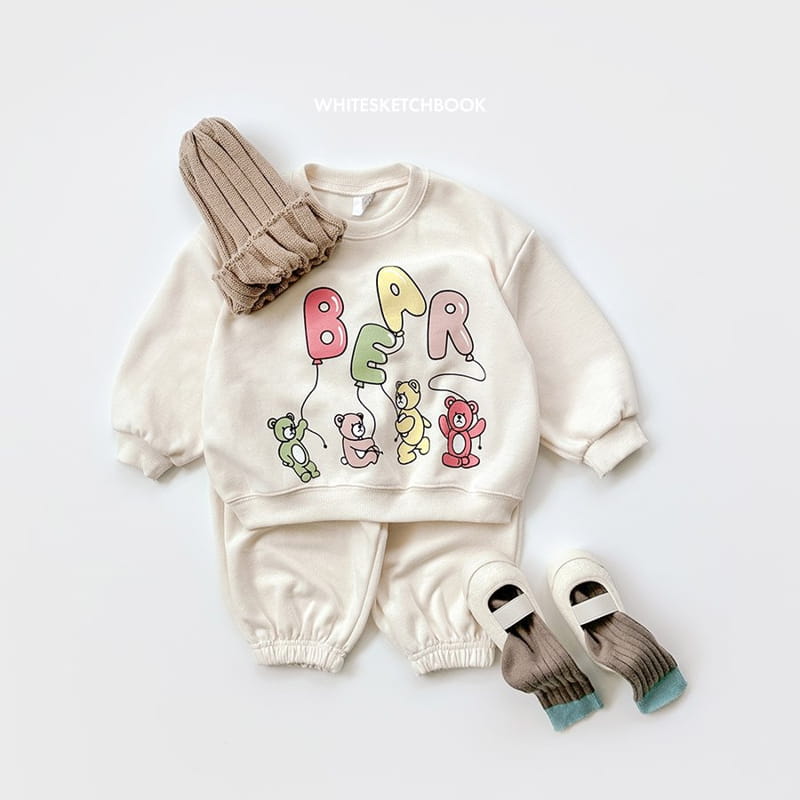 Whitesketchbook - Korean Children Fashion - #todddlerfashion - Bear Sweatshirt Set - 6