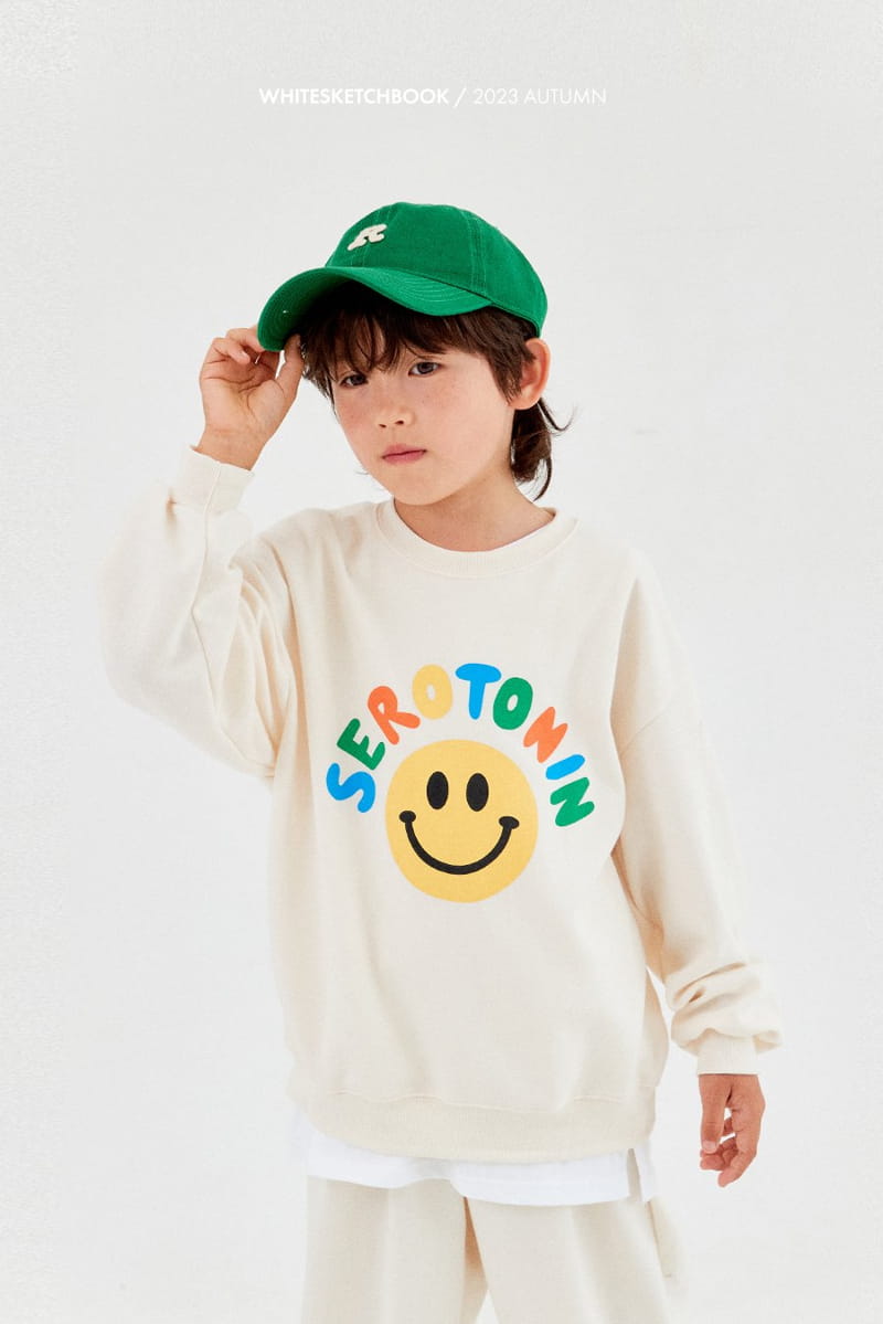 Whitesketchbook - Korean Children Fashion - #toddlerclothing - Smile Sweatshirt Set - 8